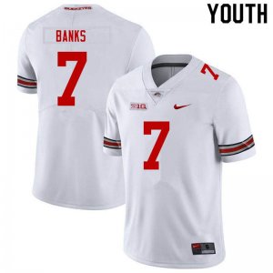 Youth Ohio State Buckeyes #7 Sevyn Banks White Nike NCAA College Football Jersey Authentic WYI3444KT